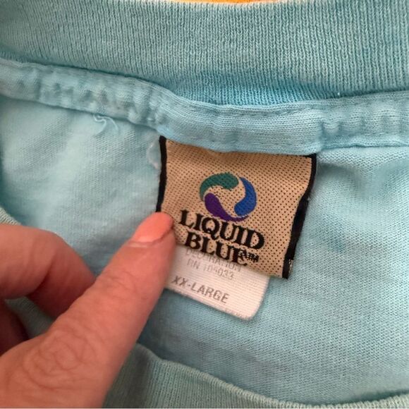 Vintage Allman Brothers Tie Dye T Shirt Liquid Blue Tag XXL - Picture 12 of 13